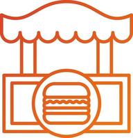 hamburguesa tienda icono estilo vector