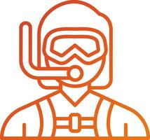 Diver Female Icon Style vector