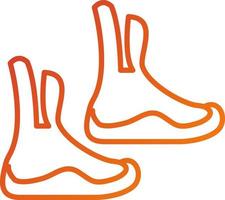 Diving Boots Icon Style vector