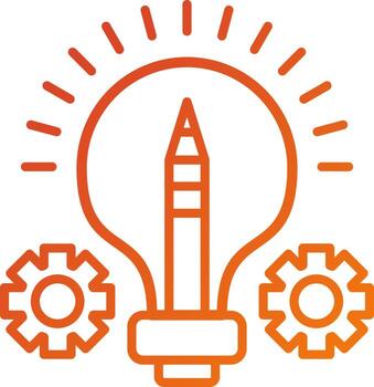 creativo pensando icono estilo vector