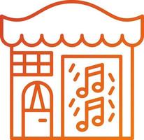 música tienda icono estilo vector