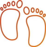 Baby Feet Icon Style vector