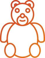 Stuffed Bear Icon Style vector