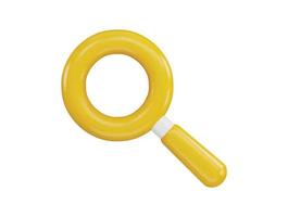 magnifying glass with a seo icon with 3d vector icon illustration