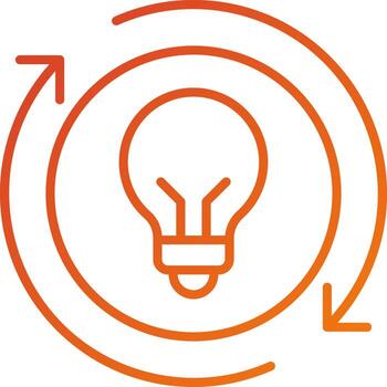 Light Usage Efficiency Icon Style vector