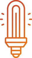 Cfl Tubular Bulb Icon Style vector