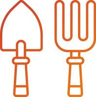 Fork And Trowel Icon Style vector