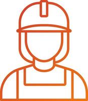 Factory Worker Woman Icon Style vector