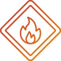 Fire Hazard Icon Style vector