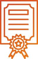 estilo de icono de diploma vector