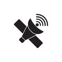 Satellite signal icon symbol,vector illustration design template vector