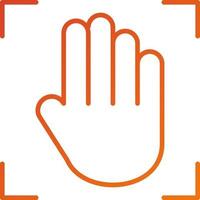 Biometric Hand Icon Style vector