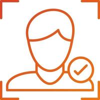 Face Detection Icon Style vector