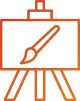 Canvas And Easel Icon Style vector