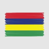 Mauricio bandera vector ilustración