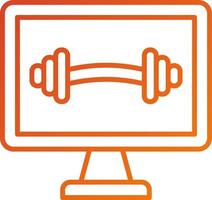 Online Gym Icon Style vector