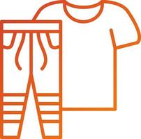 Exercise Clothes Icon Style vector