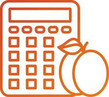 Calorie Calculator Icon Style vector