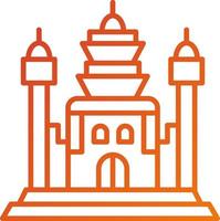 angkor wat icono estilo vector