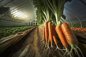 Carrots harvesting created with generative AI photo