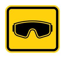 Eye Protection Required Sign On White Background vector