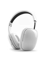 Modern white wireless head phone isolated on white background, created with photo