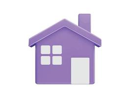 hogar icono 3d representación vector ilustración