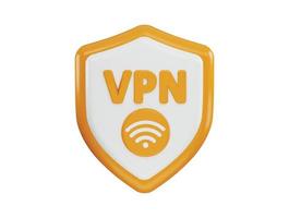 VPN icon 3d rendering vector illustration