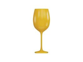 Drink glass icon 3d rendering vector illustration