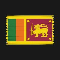 sri lanka bandera vector ilustración