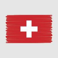 Ilustración de vector de bandera suiza
