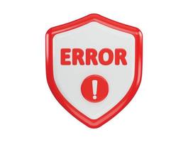 error icono 3d representación vector ilustración