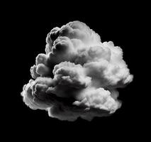 White cloud isolated on the white background, created with generative AI photo