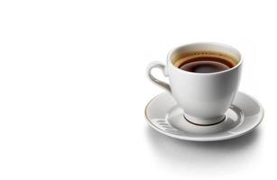 Cup of espresso coffee isolated on white background, created with generative AI photo