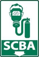 Self-Contained Breathing Apparatus Sign vector