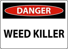 Danger Sign Weed Killer On White Background vector