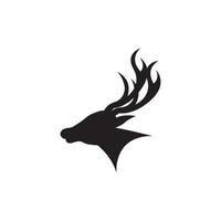 Deer and horns simple icon,illustration design template. vector