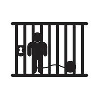 Prison or prison simple icon,illustration design template. vector