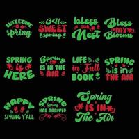 spring t shirt design  bundle vector