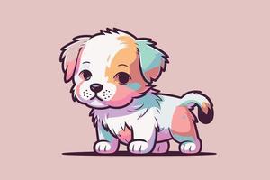 cute puppy illustration vector