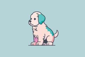 cute puppy illustration vector