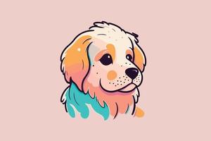 cute puppy illustration vector