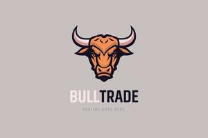 Bull Logo, strong and bold animal, finance and corporation brand vector