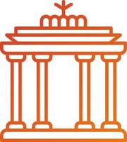 Brandenburg Gate Icon Style vector