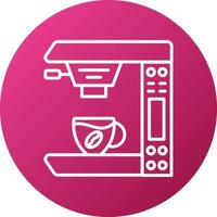 estilo de icono de máquina de café vector