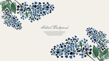 Horizontal background with spring wildflowers with space for text. Vector illustration