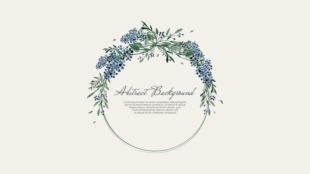 Horizontal background with a frame of spring wildflowers with space for text. Vector illustration