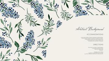 Horizontal background with spring wildflowers with space for text. Rustic and vintage style text. Vector illustration