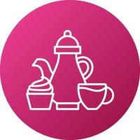 Afternoon Tea Icon Style vector