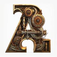 Machine parts letter A, created with generative AI photo